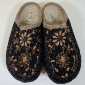 Taos Woolderness 2 Charcoal Wool Clogs EU 40 US 9-9.5 Made in Spain EUC